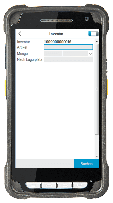 L-mobile Digitalisierte Lagerlogistik warehouse ready for SAP Erweiterungsmodul Inventur mobile Oberfläche