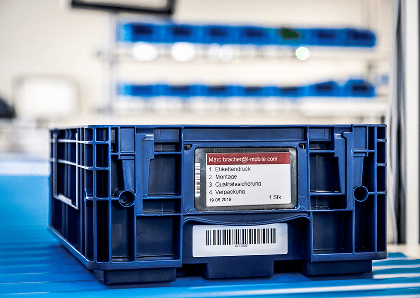 Transparente Produktion mit elektronischen Etiketten (e-labels)