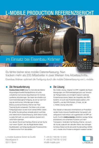 Referenzbericht – L-mobile production – Eisenbau Krämer