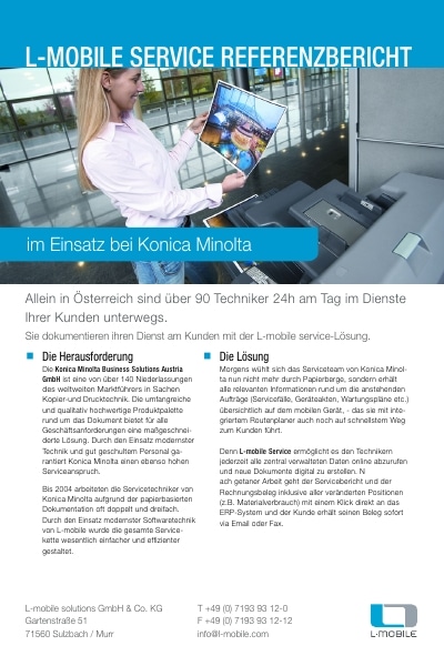 Referenzbericht – L-mobile service – Konica Minolta 