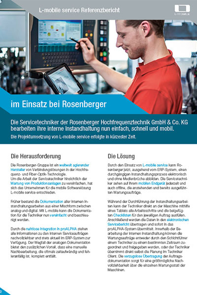 Referenzbericht – L-mobile service – Rosenberger Hochfrequenztechnik GmbH & Co. KG