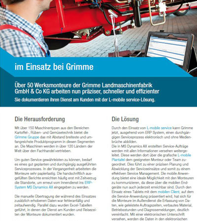 Referenzbericht – L-mobile service – Grimme 