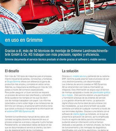 Informe de referencia — L-mobile service — Grimme 