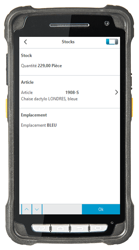 L-mobile warehouse ready for Microsoft Dynamics NAV et Business Central gestion des stocks en ligne module de base Stocks mobiles