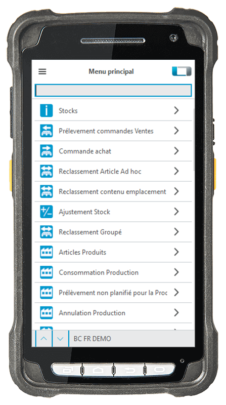 Module de base de la gestion des stocks en ligne L-mobile warehouse ready for Microsoft Dynamics NAV et Business Central