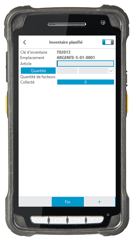 L-mobile warehouse ready for Microsoft Dynamics NAV et Business Central gestion des stocks en ligne module de base inventaire mobile masque de comptage des articles