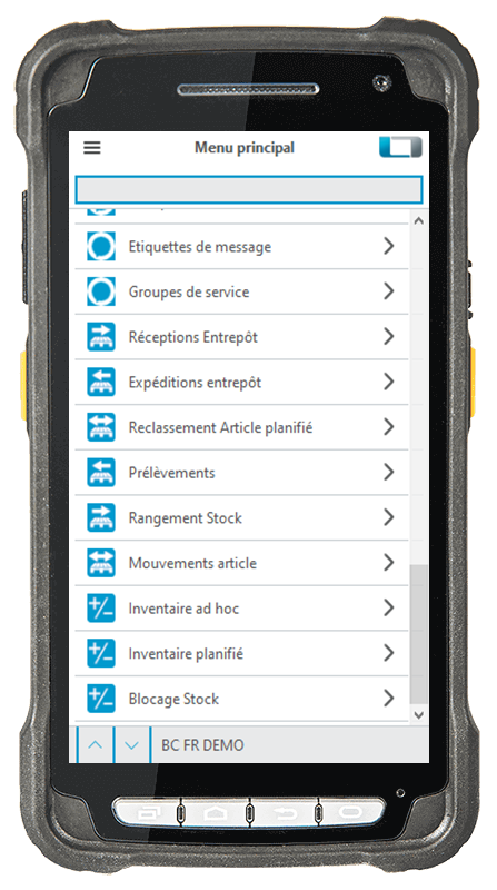 L-mobile warehouse ready for MS Dynamics Module complémentaire Blocage stock