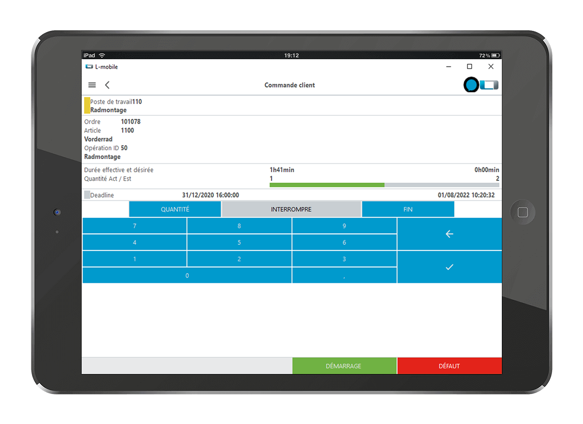 Module complémentaire ADO en temps de préparation L-mobile warehouse ready for Microsoft Dynamics NAV et Business Central