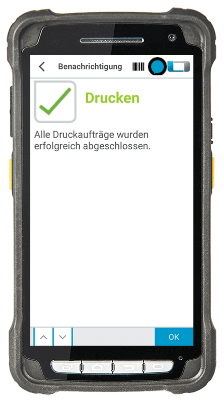 7)	Verwechslungsgefahr ausgeschlossen: Drucken Sie Etiketten direkt im Lager und bringen Sie diese direkt an die entsprechenden Artikel an.