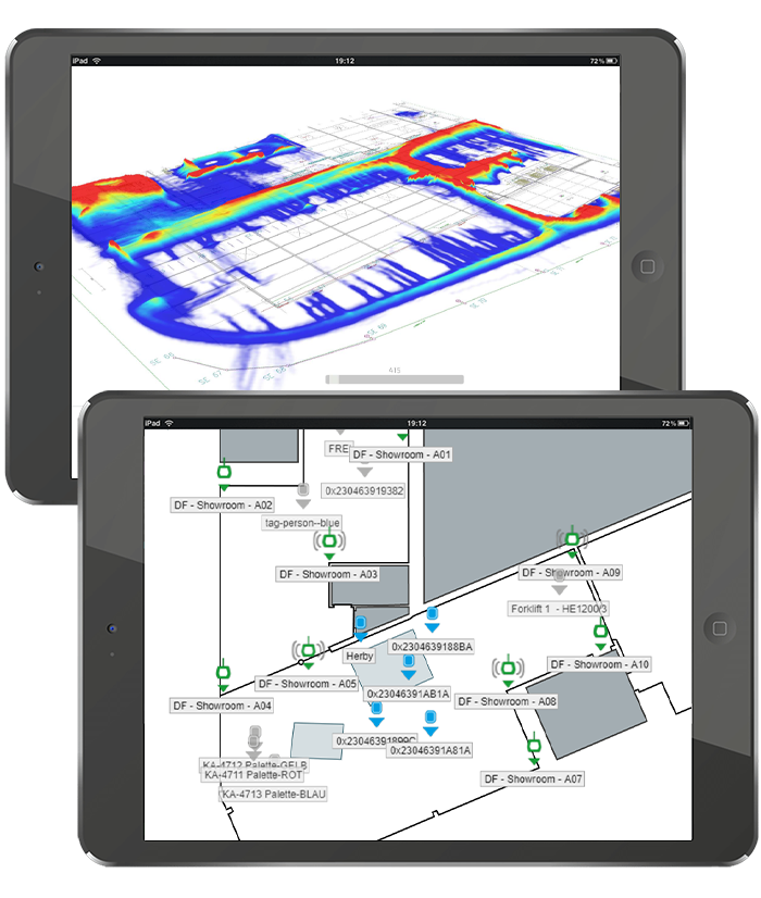 Real Time Location System: RTLS Software Beispiel