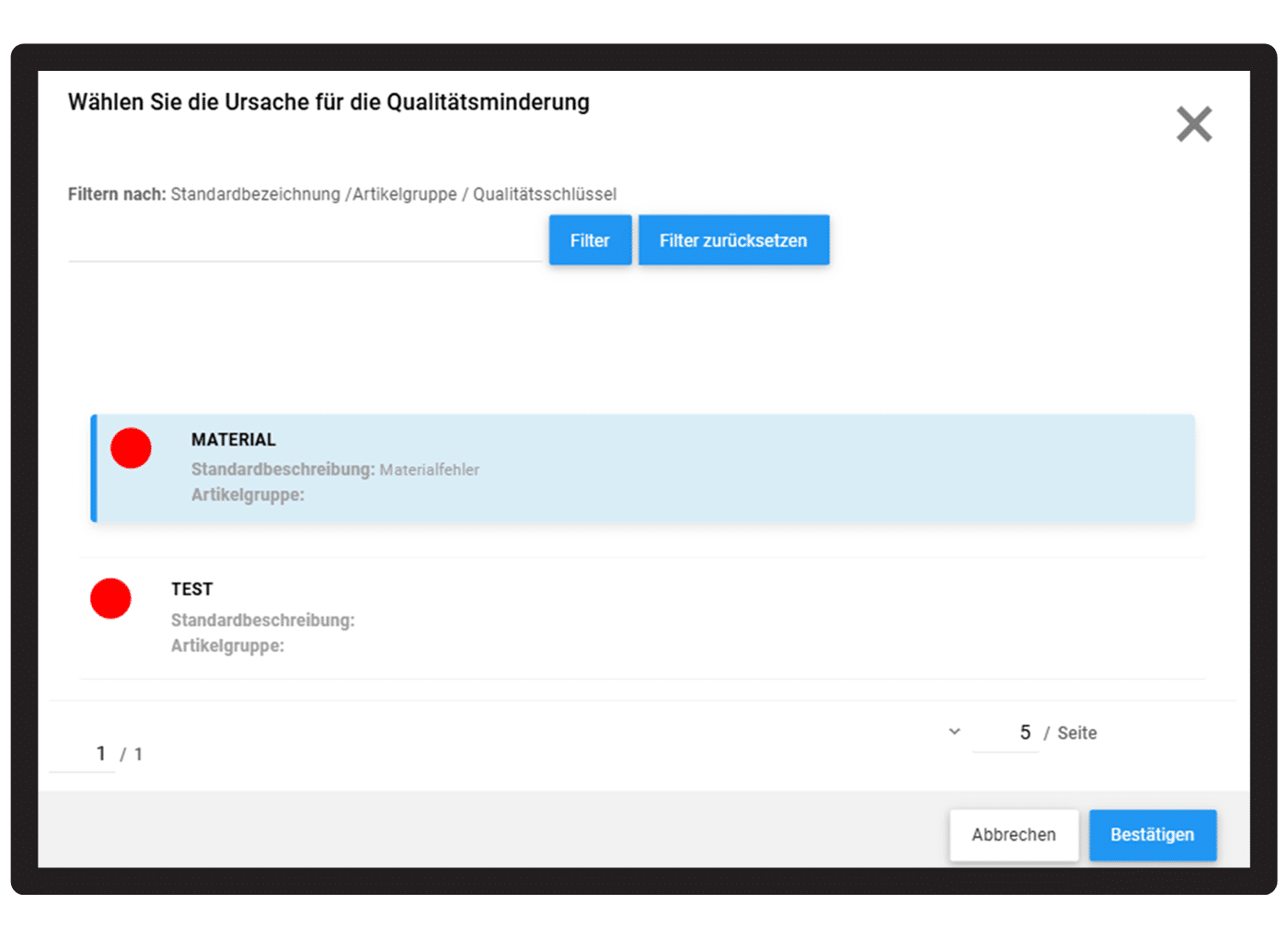 In der Betriebsdatenerfassung (BDE) für NAV und Business Central können bei der Rückmeldung eines Ausschusses auch der entsprechende Ausschussgrund hinterlegt werden.