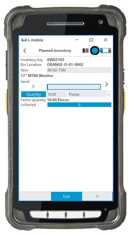 Gezählte Mengen verbergen, um die Inventur zu erleichtern