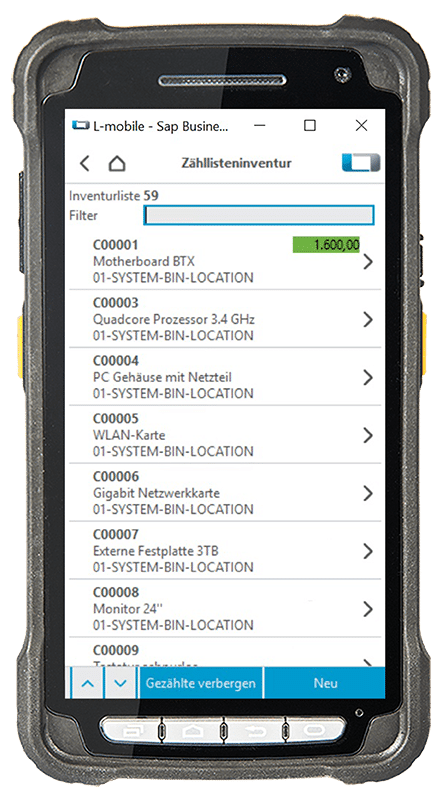 Mobile Inventur in SAP Business One mit dem Add On zur Lagerverwaltung und Barcodescannern abwickeln
