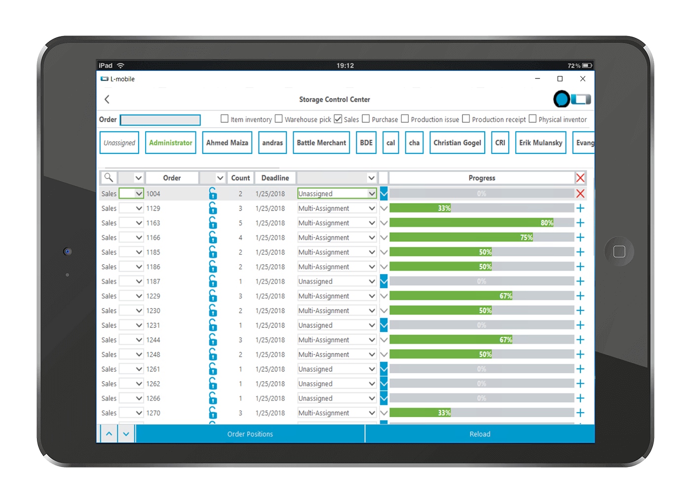 L-mobile warehouse ready for MS Dynamics kiegészítő modul Raktárkezelési központ