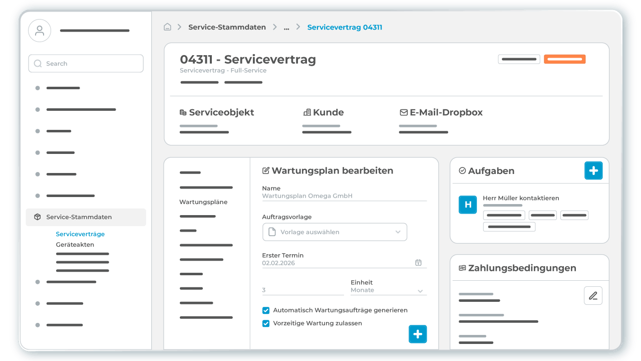 Serviceverträge in der Field Service Management Software L-mobile service verwalten für ein effizientes und automatisiertes Auftragsmanagement Serviceverträge in der Field Service Management Software L-mobile service verwalten für ein effizientes und automatisiertes Auftragsmanagement