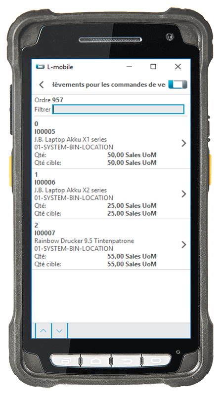 Kommissionierschein Travail sans papier dans l'entrepôt grâce à la gestion mobile des stocks Navision, NAV et Dynamics 365 Business Central