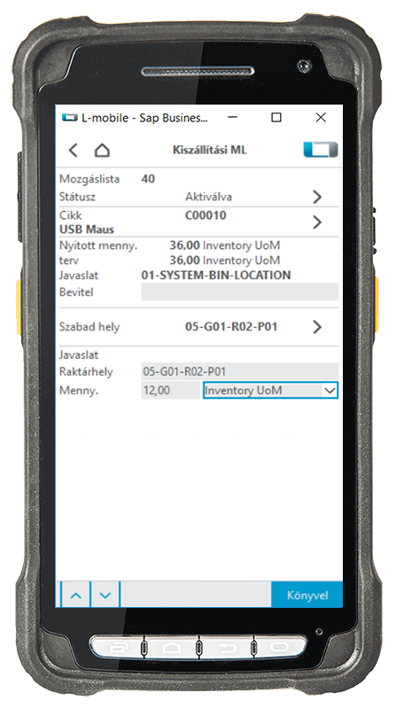 Scanner_SBO_Erweiterungsmodul_BL-Auslagerung_3 ML kiszállítási kiegészítő modul SAP Business One-hoz: mozgási listákkal irányíthatja a központi raktári mozgásokat