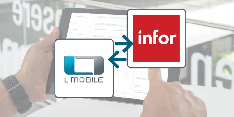 Ergänzung von Infor COM durch die Field Service Management Software L-mobile service